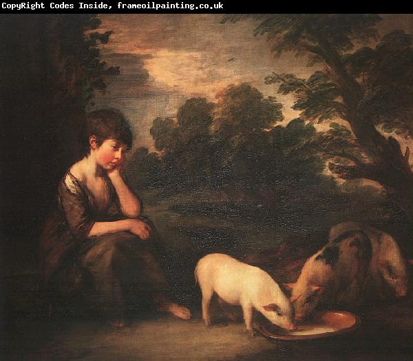 Thomas Gainsborough Girl with Pigs
